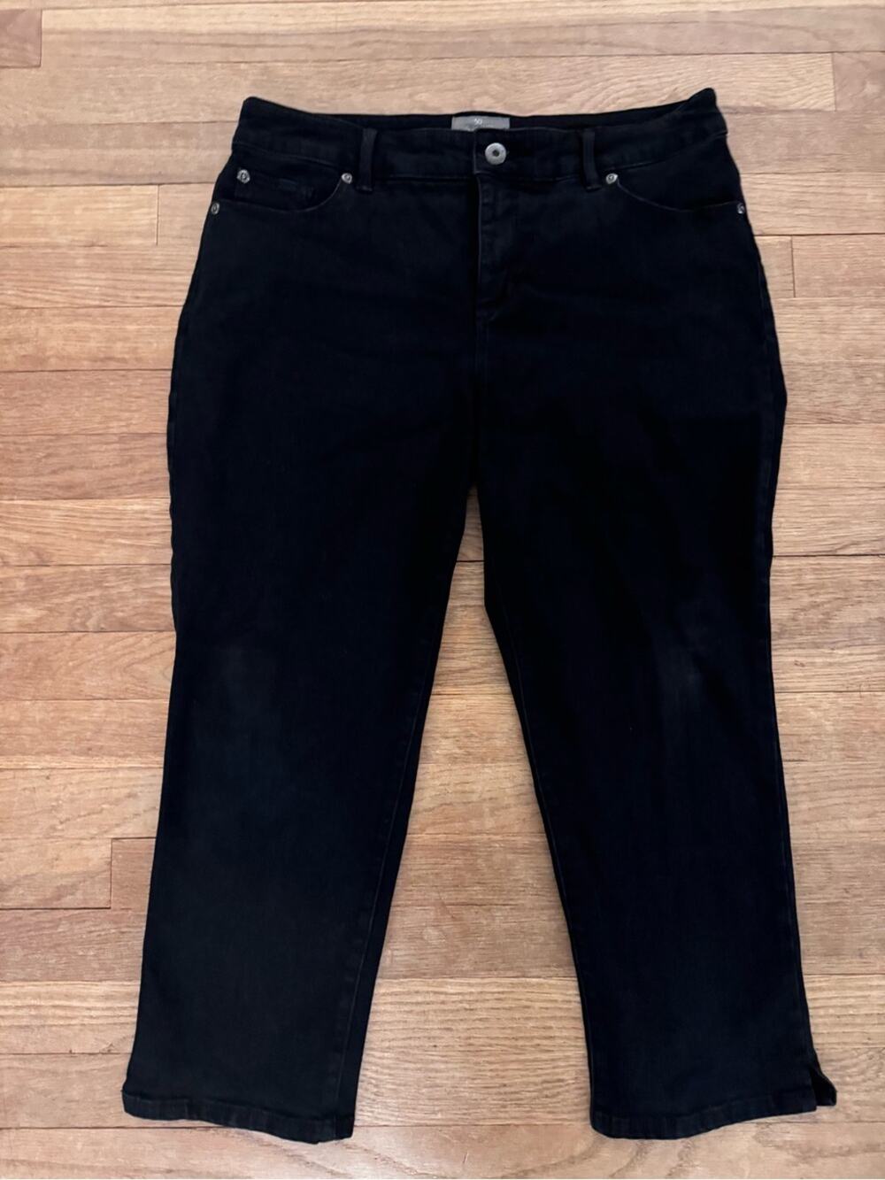 Chico's Women's Black So Slimming Crop Jeans - Size 2 (US 12) b94